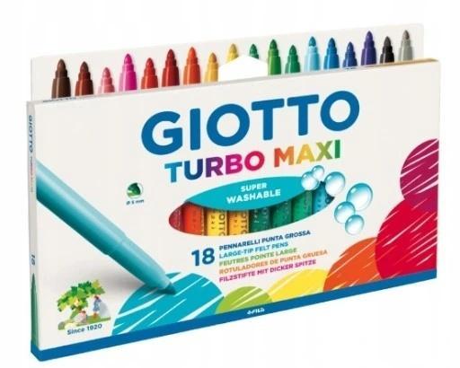 Markery Turbo Maxi 18 kolorów GIOTTO, Giotto
