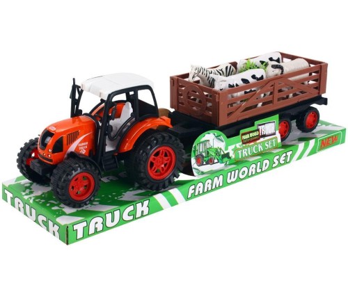 Traktor z przyczepą i zwierzętami, Trifox