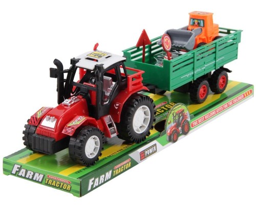 Traktor z przyczepą i spychaczem, Trifox