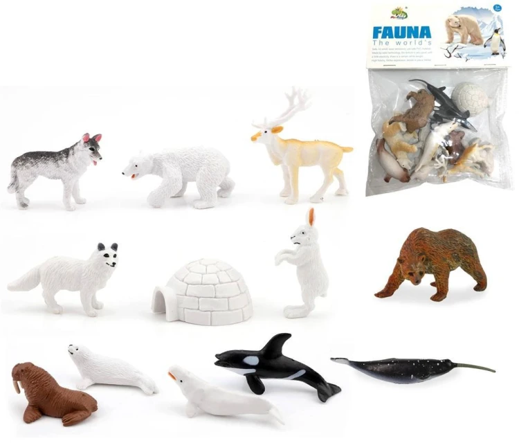 Zwierzęta zoo polarne 12szt, Trifox