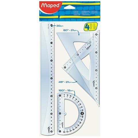 Zestaw Start Maxi lin/2 ekier/kątom MAPED, Maped