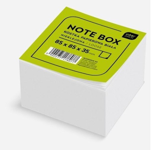 Kostka papierowa 85x85x35mm biała nieklejona