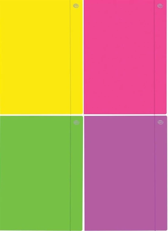 Teczka z gumką A3+ Fluo (10szt), INTERDRUK
