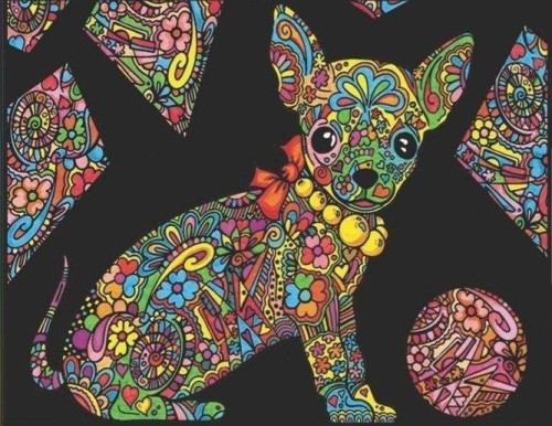 Kolorowanka welwetowa A4 Chihuahua!