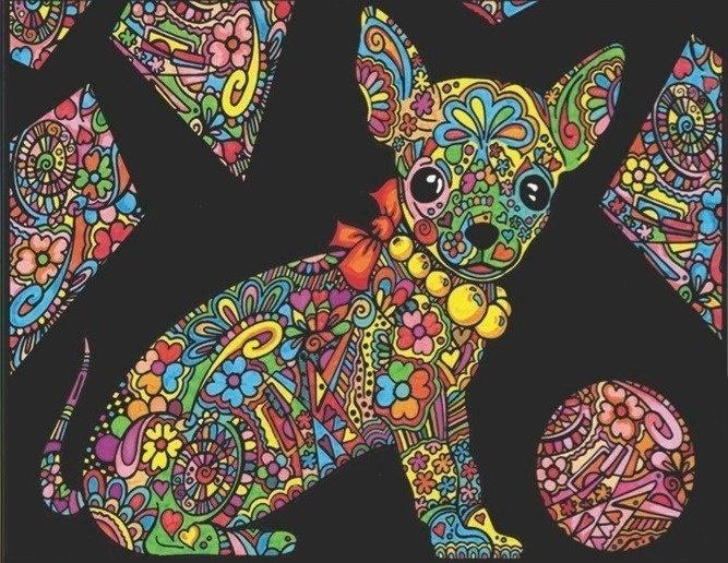 Kolorowanka welwetowa A4 Chihuahua!