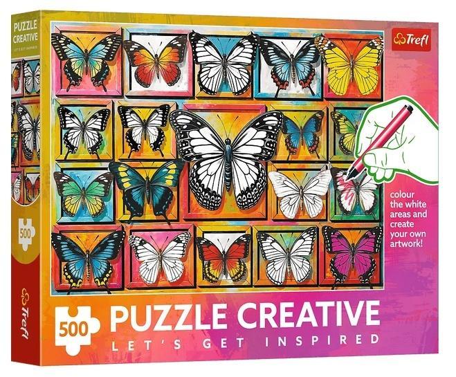 Puzzle 500 Kolekcja motyli, Trefl
