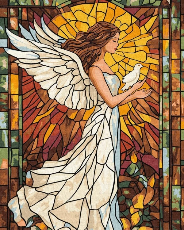 Malowanie po numerach - Witraż Strażniczka 40x50cm