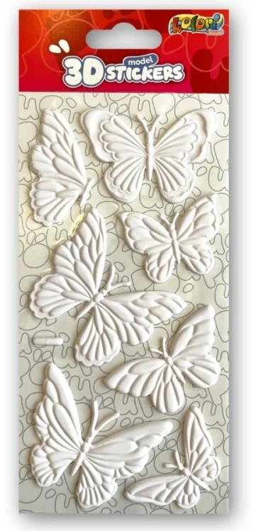 Naklejki 3D Model White Butterflies PENMATE
