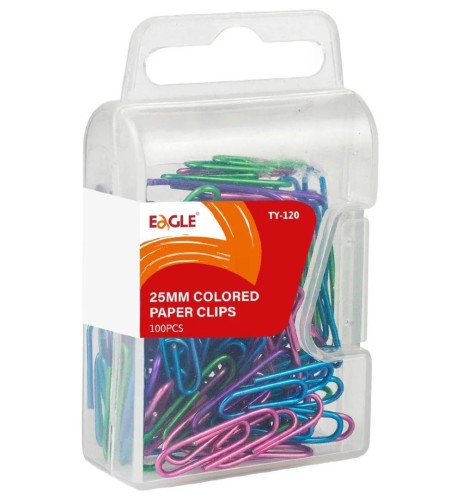 Spinacze kolorowe TY-120 100szt EAGLE, Eagle