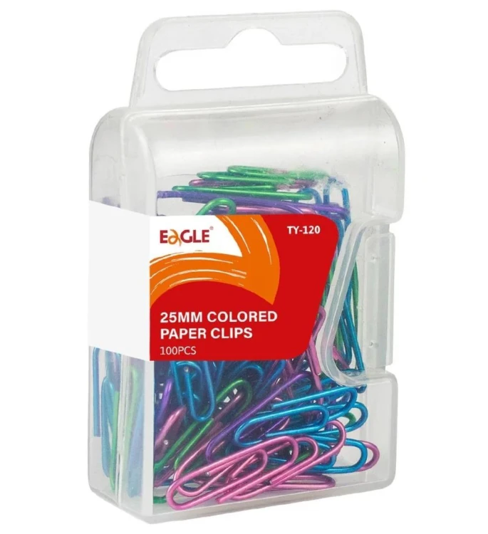Spinacze kolorowe TY-120 100szt EAGLE, Eagle