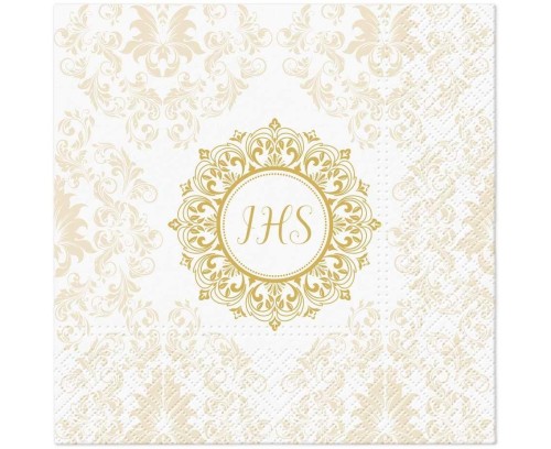 Serwetki Komunia IHS Ornament 33x33cm 20szt