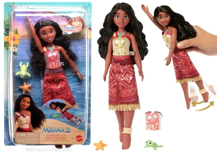 Lalka Disney Vaiana pływająca, Mattel