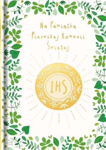 Książeczka A5 Pamiątka Komunijna. Złoty opłatek