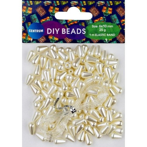 Koraliki perły akrylowe podłużne 10mm 81425