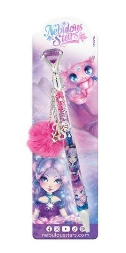 Długopis z kryształem i charmsami Nebulia