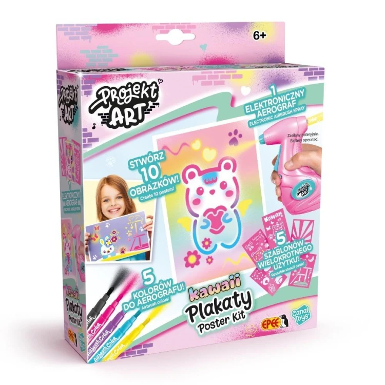 Projekt Art z aerografem - Plakaty Kawaii, EPEE