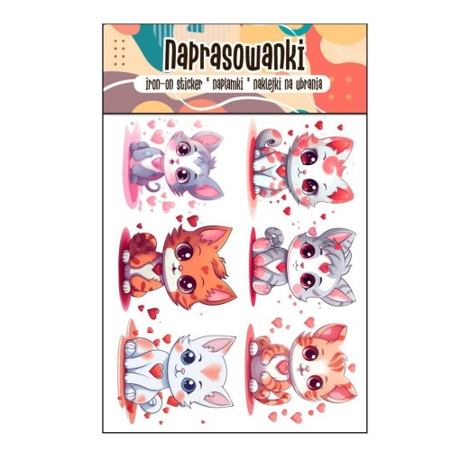 Naprasowanki Termo Naklejki na DTF Koty, Cass film