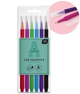 Cienkopisy Academy 6 kolorów, INTERDRUK
