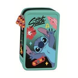 Piórnik potrójny z wyposażeniem Stitch mint Aloha