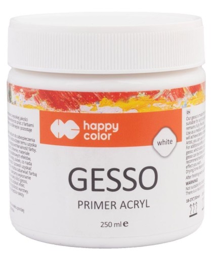 Gesso akrylowe białe 250ml HAPPY COLOR, GDD