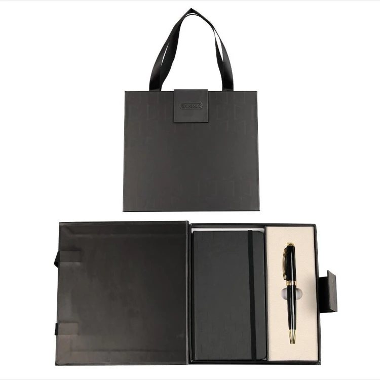 Długopis + notes Symphony premium czarno-złoty