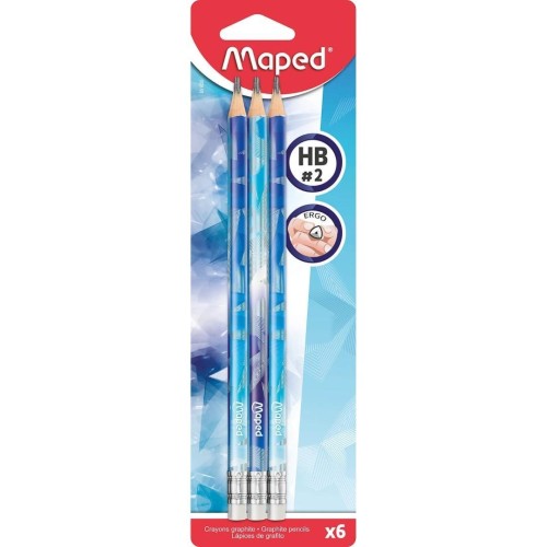 Ołówek Arctic HB z gumką 6szt MAPED, Maped