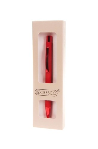 Długopis City czerwony w etui, Cresco