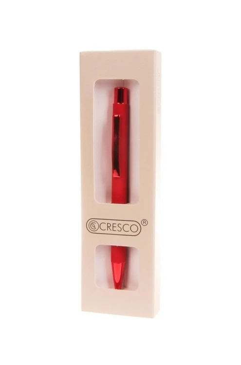Długopis City czerwony w etui, Cresco