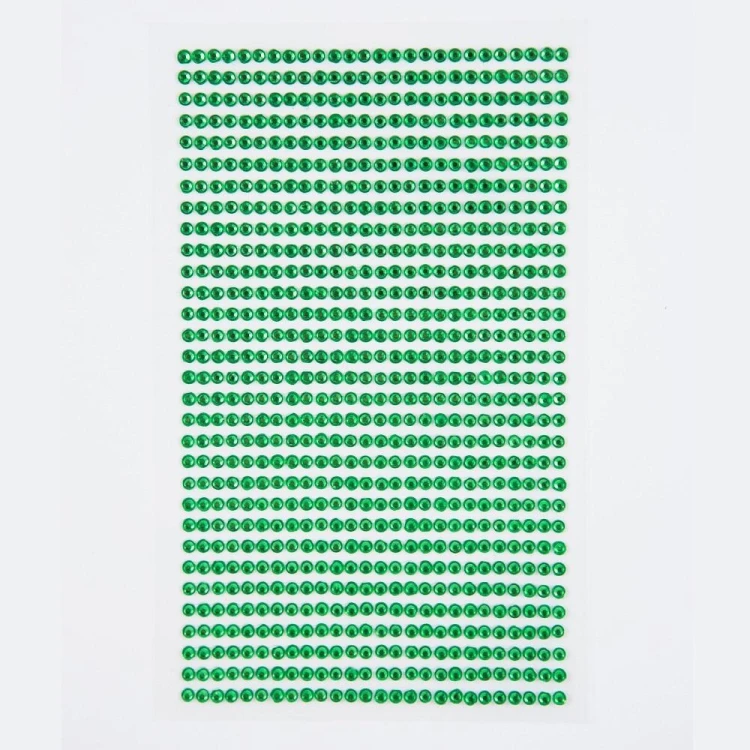 Kryształki samoprzylepne Light green 3mm 806szt