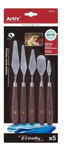 Szpachelki malarskie metalowe 5szt, MP Main Paper