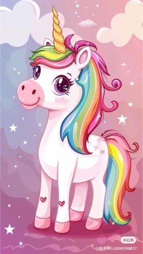 Malowanie po numerach 40x50cm Jednorożec