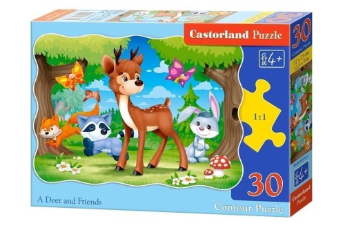 Puzzle 30 Jeleń i przyjaciele CASTOR, Castorland