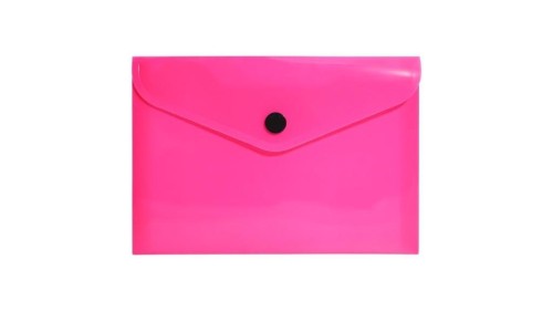 Teczka koperta A6 PP neon różowa, Biurfol