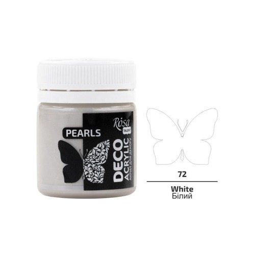 Farba akrylowa perłowa white 72 20ml, Rosa