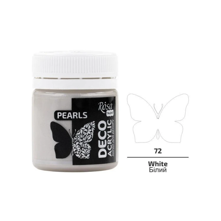 Farba akrylowa perłowa white 72 20ml, Rosa