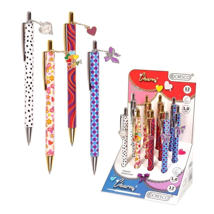 Długopis Charm z zawieszką (12szt), Cresco