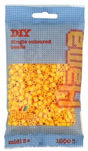 Koraliki Midi w woreczku 1000el żółte, Hama