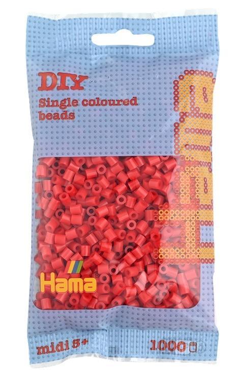 Koraliki Midi w woreczku 1000el czerwone, Hama