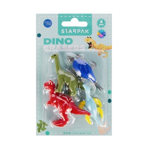 Gumka do mazania 3D puzzle 4 sztuki Dino, STARPAK