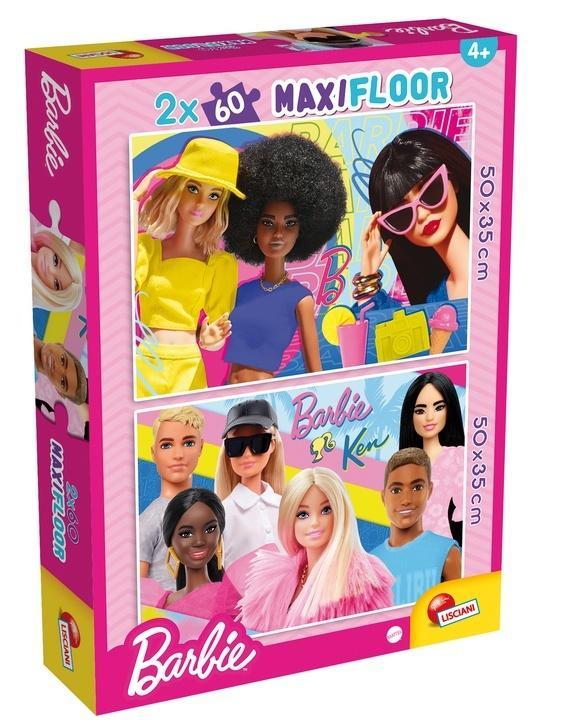 Puzzle Maxifloor 2x60 Barbie, Lisciani