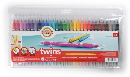 Flamastry Twins dwustronne 30 kolorów, Koh-I-Noor