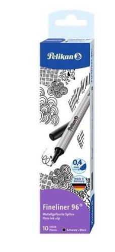 Cienkopis Fineliner 96 0,4mm czarny (10szt)
