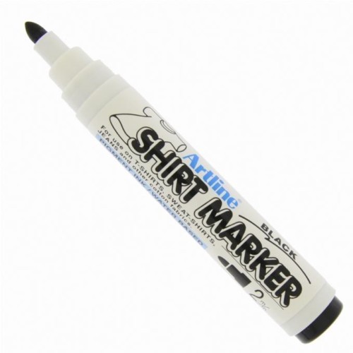 Marker permanentny T-Shirt czarny ARTLINE, TOMA