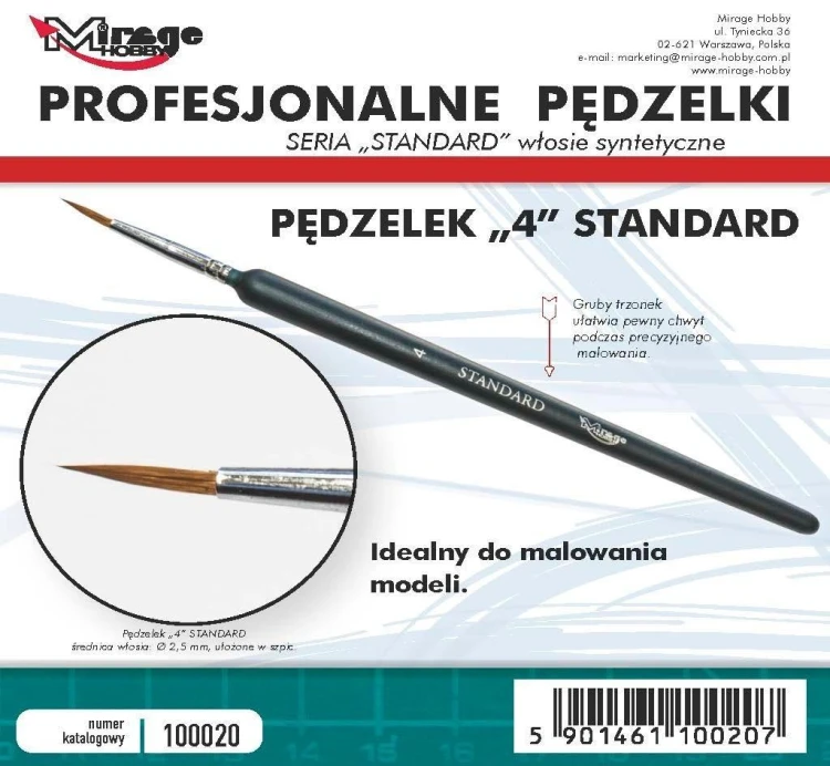 Pędzelek standard 4, Mirage Hobby