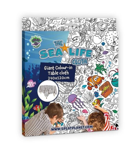 Obrus do pomalowania Morskie życie 240x120cm