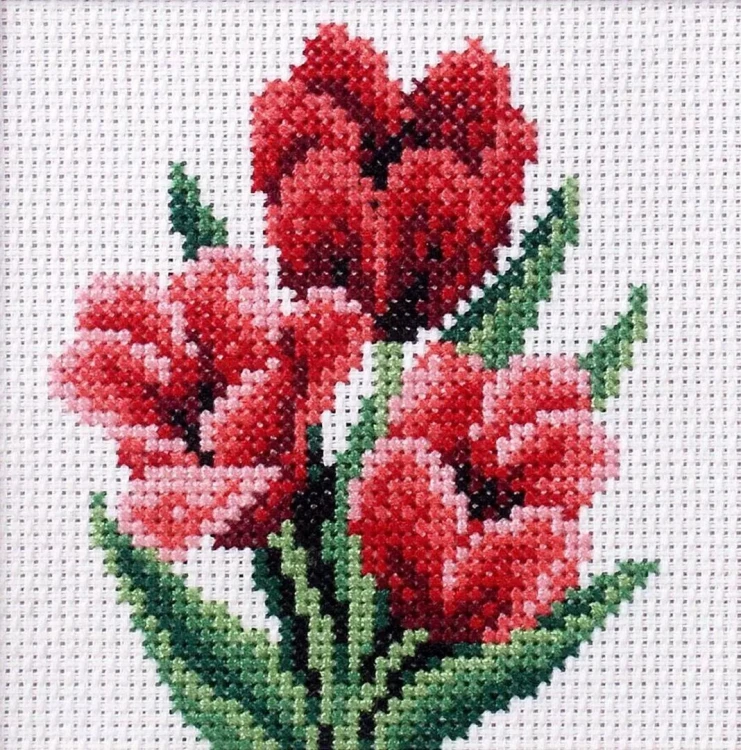 Haft krzyżykowy - Tulipany, Anex-bis