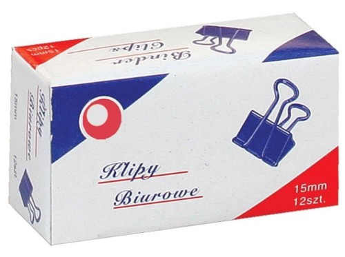 Klipy biurowe 15mm 12szt, Titanum