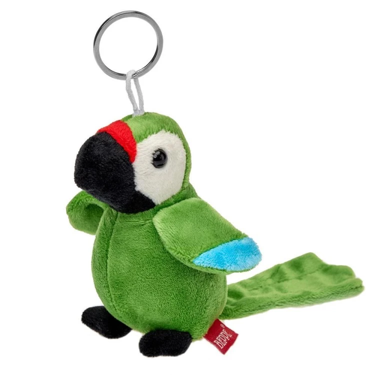 Brelok papuga ara zielona 11cm, Beppe