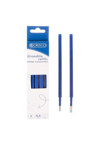 Wkład wymazywalny niebieski 5szt, Cresco