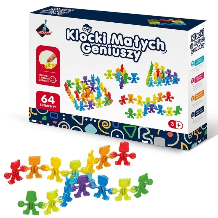 Klocki małych geniuszy Liczmany 64el, Askato